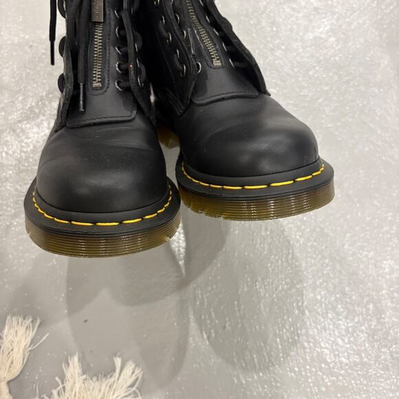 Dr. Martens 1460 Pascal Nappa Zipper Boots Women's US 7 Black Lace Up/Zip - Picture 6 of 9